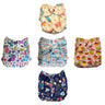 Combo of 5 Reusable Diapers - Option 8 - CD5-RSMCM-3-3