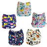 Combo of 5 Reusable Diapers - Option A - DPR-5-EHJRM-3-3