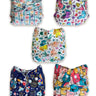 Combo of 5 Reusable Diapers - Option G - DPR-5-SMJRB-3-3