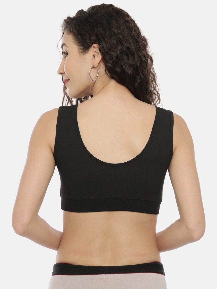Combo of Black Maternity Over belly High Waist Lace Panty and Maternity Nursing Sleep Bra - LNGR2-LPSB-S