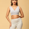 Combo of Gray High Waist Maternity Boyshort and Maternity Nursing Sleep Bra - LNGR2-GRY-BYSB-S