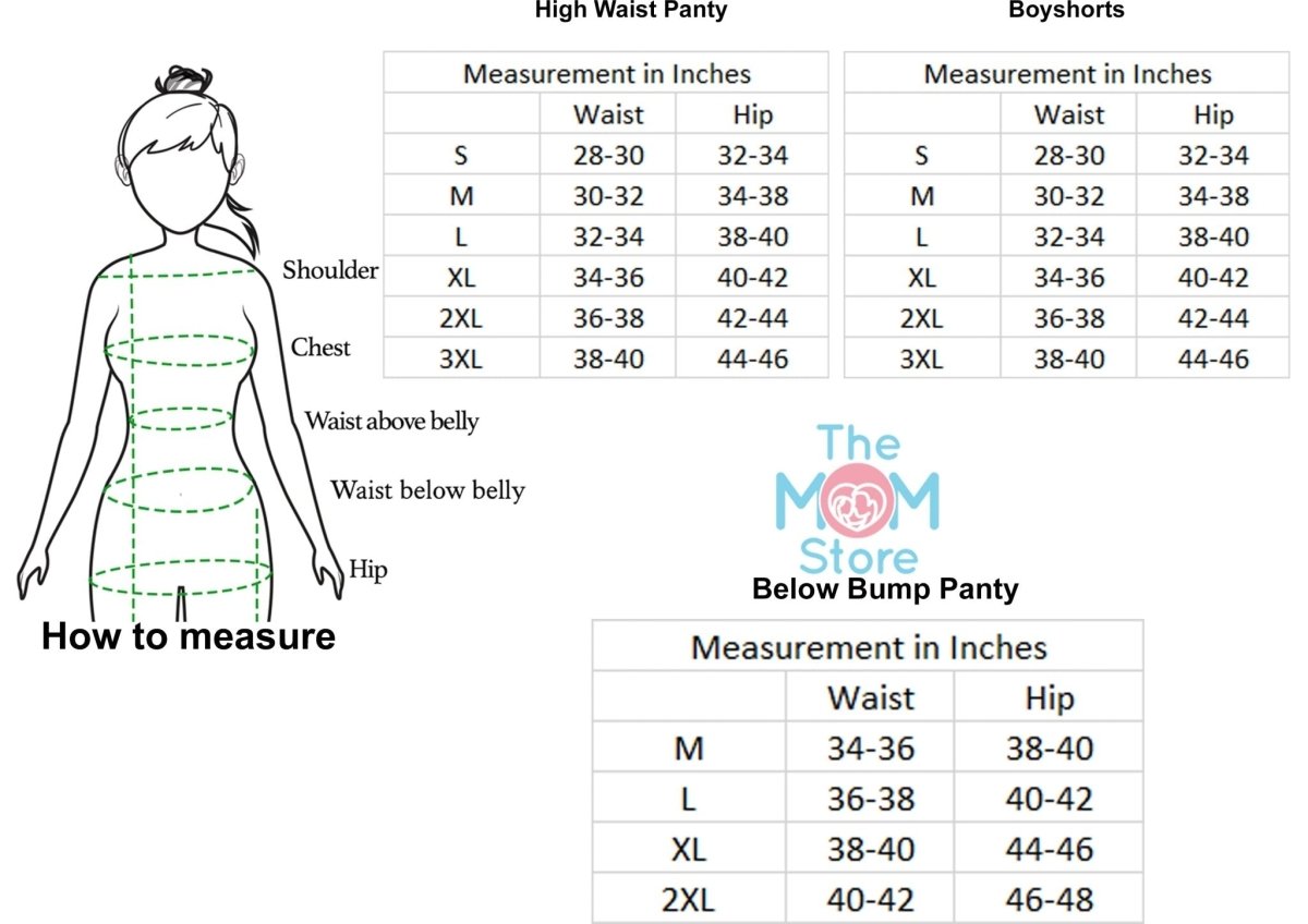 Combo of High Waist Maternity Panty - Aqua Polka Dot and Pink - LNGR2-AQPN-S