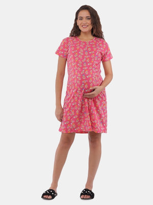 Combo Of Lookin' Pine & Baby On Board Maternity T-Shirt Dress - NW2-LKBOB-S