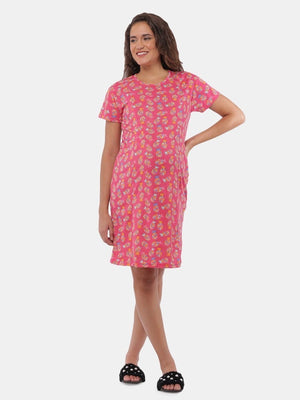 Combo Of Lookin' Pine & Bun In The Oven Maternity T-Shirt Dress - NW2-LPBIO-S