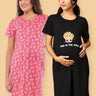 Combo Of Lookin' Pine & Bun In The Oven Maternity T-Shirt Dress