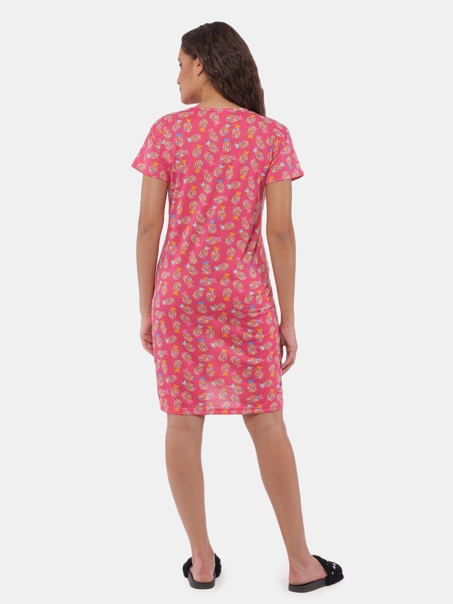 Combo Of Lookin' Pine & Sleepy Mumma Maternity T-Shirt Dress - NW2-LKPSLM-S