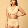 Combo Of Maternity Nursing Sleep Bra and Overbelly Support Panties -Beige - LNGR2-AN-BGE-S