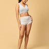 Combo Of Maternity Nursing Sleep Bra and Overbelly Support Panties -Grey - LNGR2-AN-GRY-S