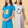 Combo Of Pregasaurus & Baby On Board Maternity T-Shirt Dress - NW2 - PRGBOB - S