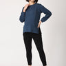 Combo Of Shooting Star Maternity Sweatshirt With Black Leggings - MNSWT-STRBL-S