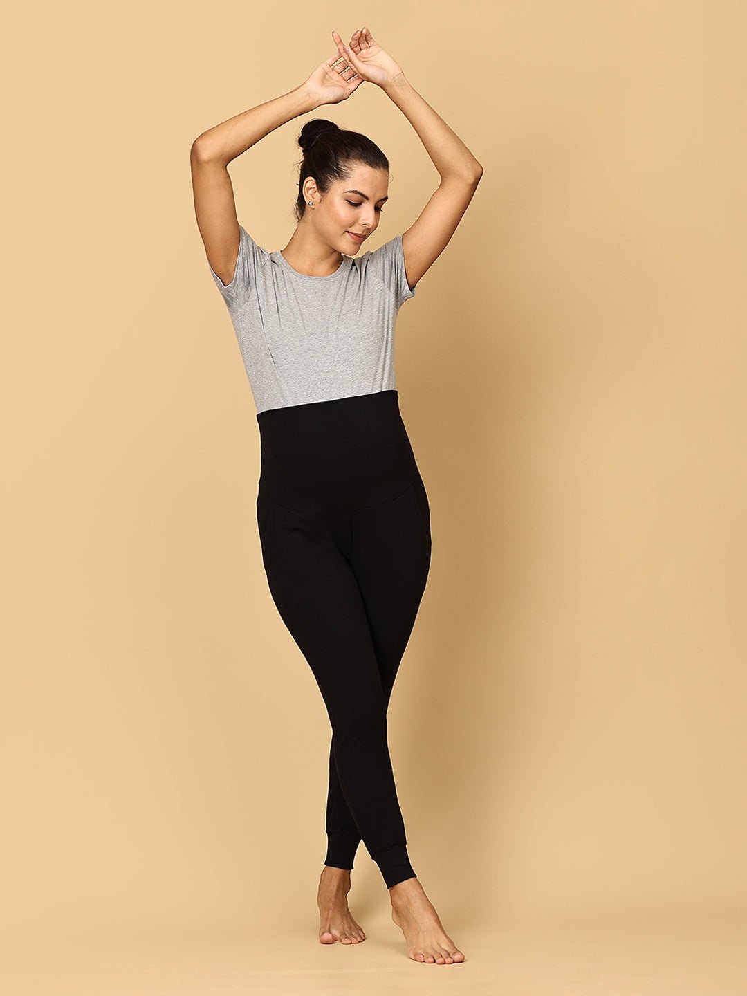 Comfy Maternity Joggers Black - DEN - BLKJG - S