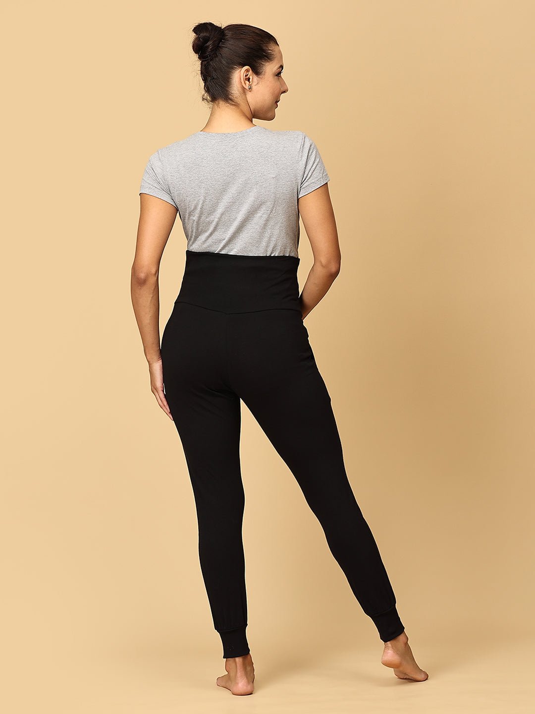 Comfy Maternity Joggers Black - DEN - BLKJG - S