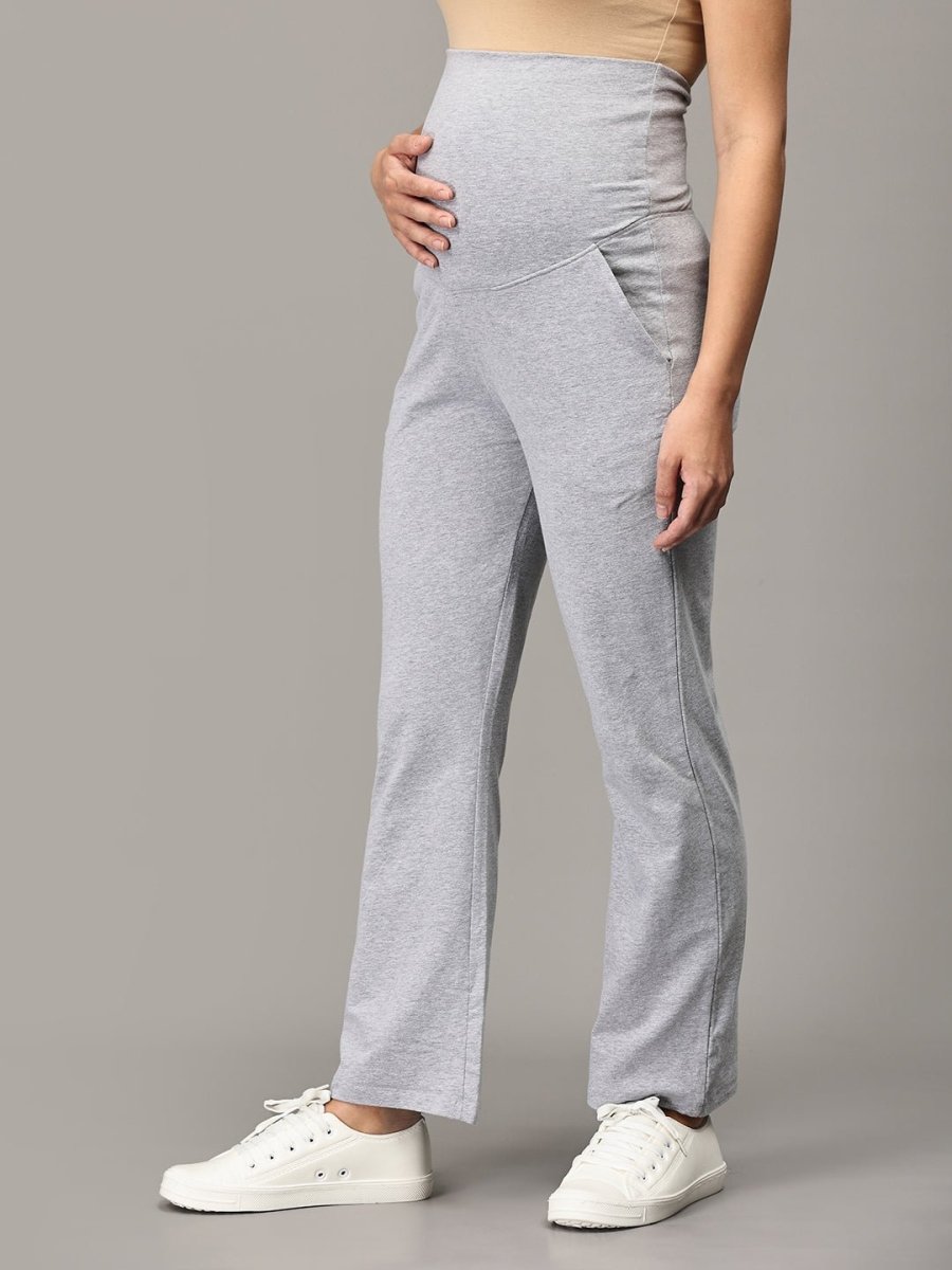 Comfy Maternity Trackpants - Grey - MBS-AN-GRY-S