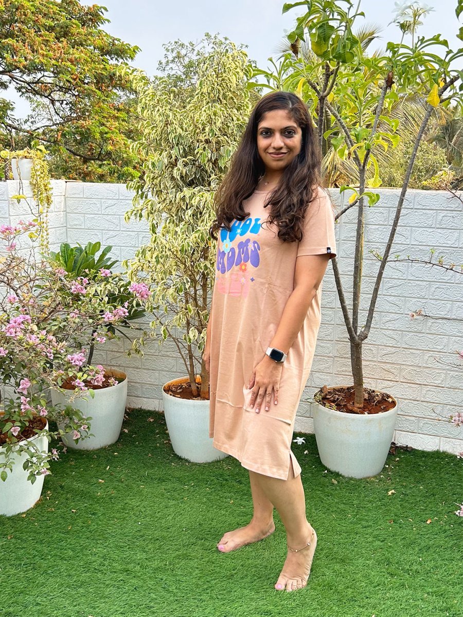 Cool Mom Club Oversized Maternity T Shirt Dress - NW-SC-CLMCO-S