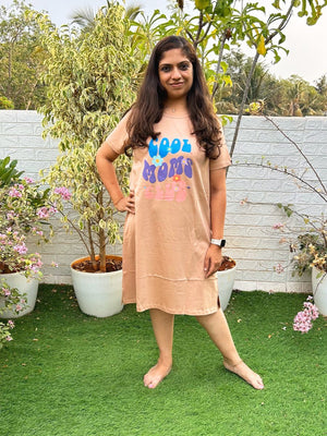 Cool Mom Club Oversized Maternity T Shirt Dress - NW-SC-CLMCO-S