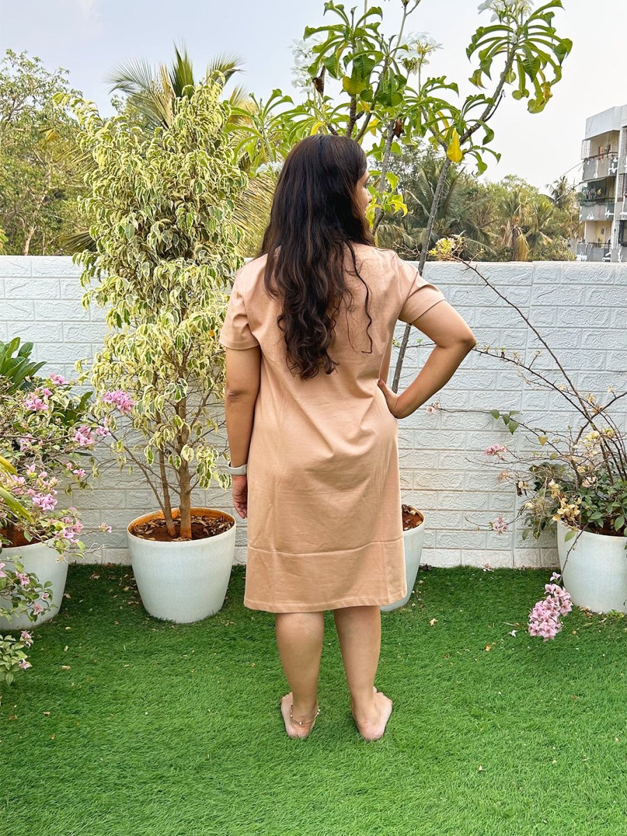 Cool Mom Club Oversized Maternity T Shirt Dress - NW-SC-CLMCO-S
