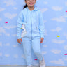 Cool Unicorn Zipper Hoodie & Light Blue Sweatpants Combo
