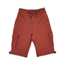 Copper Brown Solid Boys Cargo Shorts