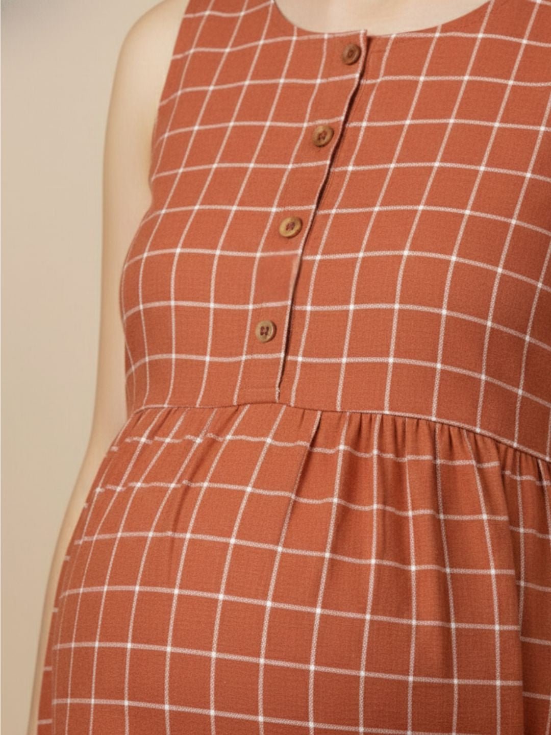 Copper Daybreak Maternity and Nursing Shacket Dress - Multi Maternity Casual Dress