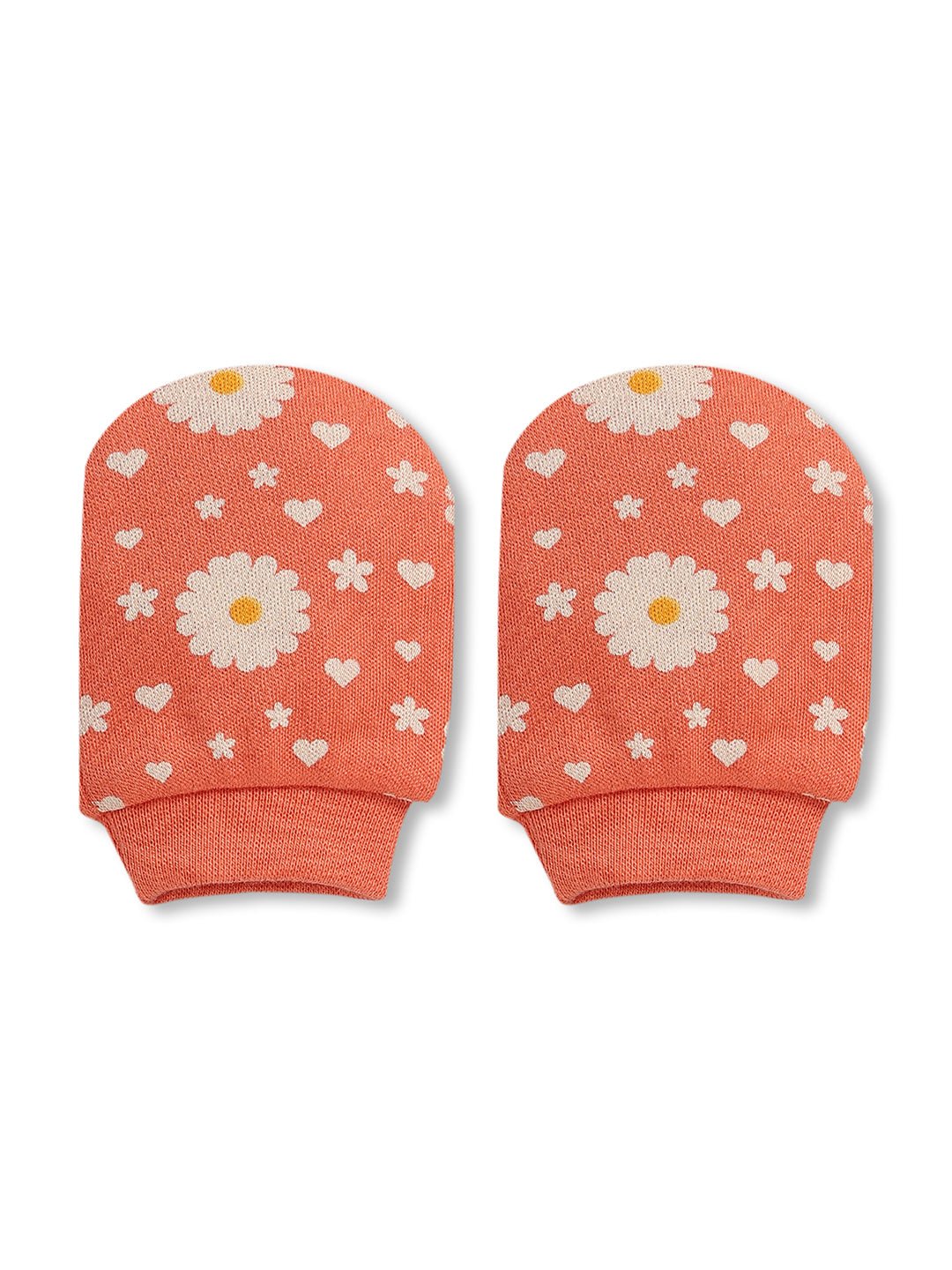 Coral Blossom - Mittens, Booties and Cap set - MBC - CLBSM