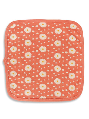 Coral Blossom - Napkin - Coral Burp Cloth