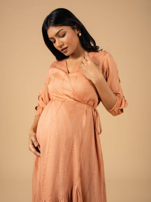 Coral Coast Maternity Wrap Dress - S Maternity Casual Dress