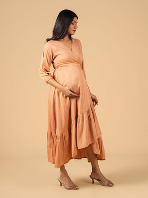 Coral Coast Maternity Wrap Dress - S Maternity Casual Dress