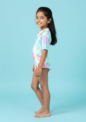 Coral Wave Girls Swimsuit - 2 - 4 Years Kids Swimwear