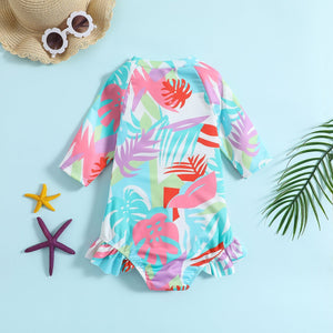 Coral Wave Girls Swimsuit - 2 - 4 Years Kids Swimwear