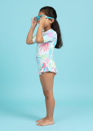 Coral Wave Girls Swimsuit - 2 - 4 Years Kids Swimwear