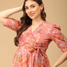 Coralé Maternity and Nursing Wrap Dress - DRS - SK - CORLE - S