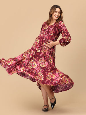 Cork It & Werk It Maternity and Nursing Maxi Dress - DRS - SK - CRIWRI - S
