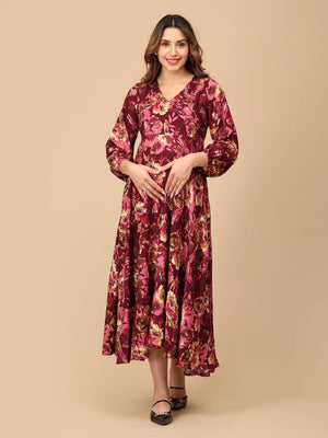 Cork It & Werk It Maternity and Nursing Maxi Dress - DRS - SK - CRIWRI - S