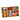 Set of toy cars in a wooden display case on a white background