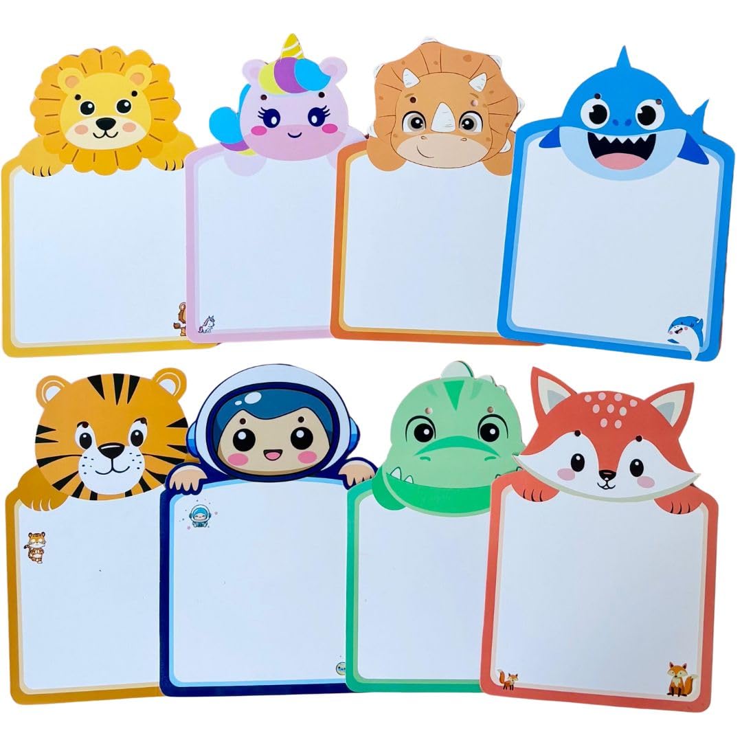 Cots and Cuddles Animal Design Write and Wipe Board for Kids (8pc) - CNCWrite&Wipe8pc
