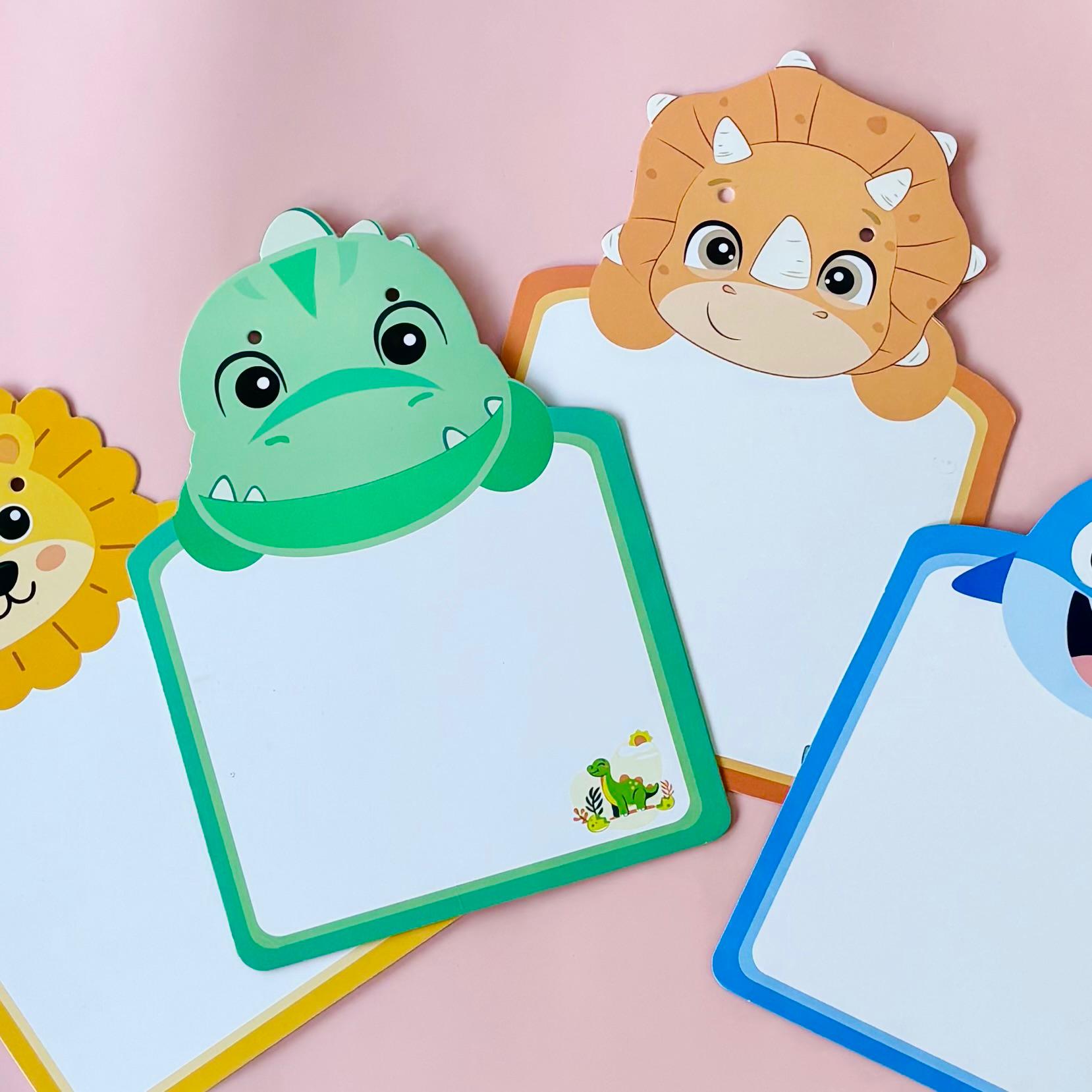 Cots and Cuddles Animal Design Write and Wipe Board for Kids (8pc) - CNCWrite&Wipe8pc