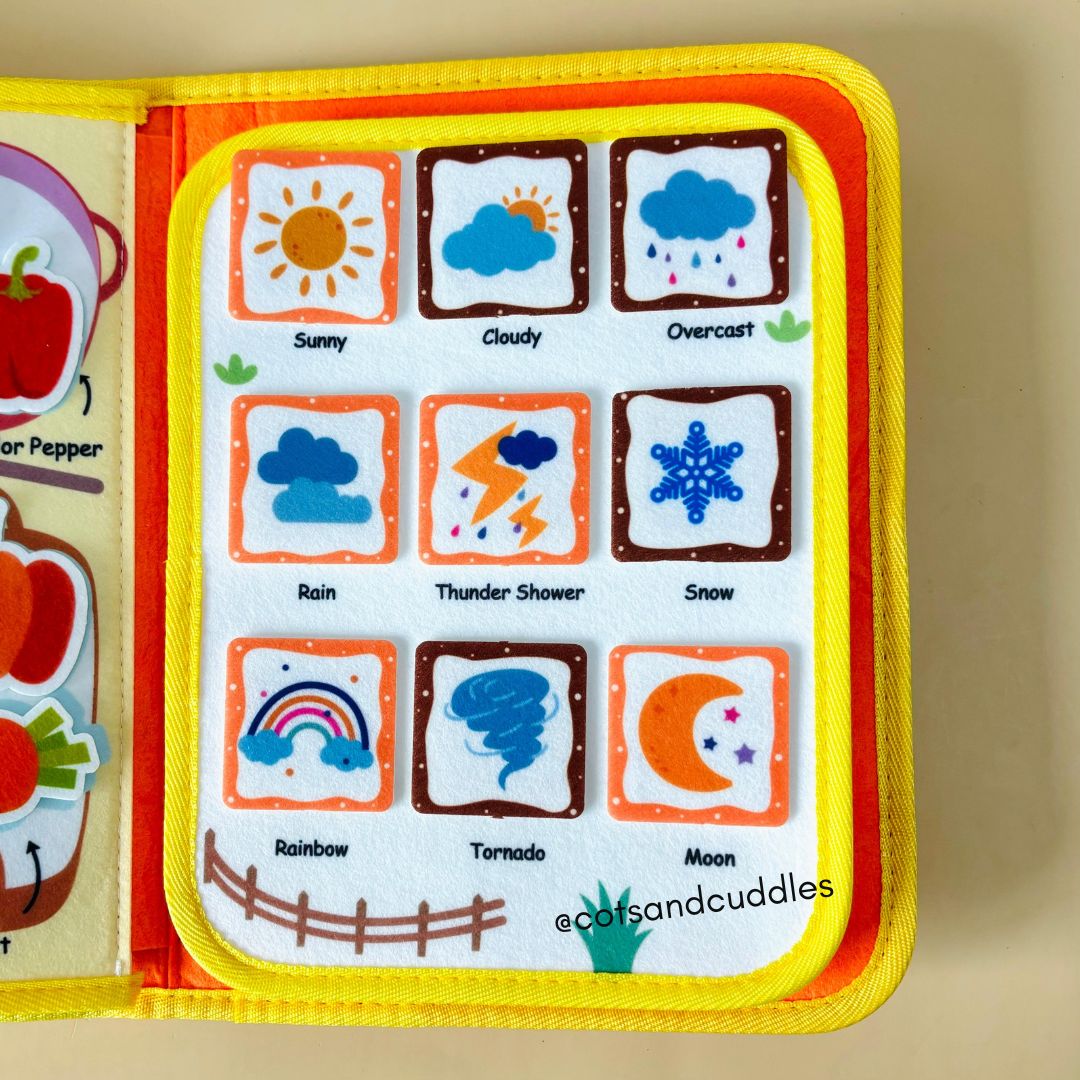 Cots and Cuddles Felt Activity Book Farm - CNC Felt Activity Book Farm