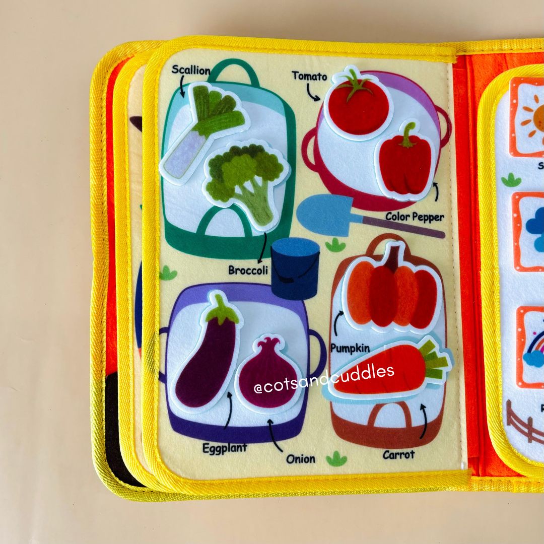 Cots and Cuddles Felt Activity Book Farm - CNC Felt Activity Book Farm