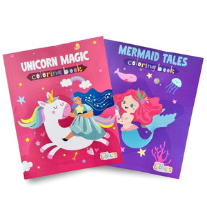 Cots and Cuddles Mermaid & Unicorn Design Colouring Books for Kids - CNCColorBookUnicorn&Mermaid