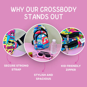 Cots and Cuddles Rainbow Print Crossbody Bag for Kids - 1pcRainbowCrossbodyBag