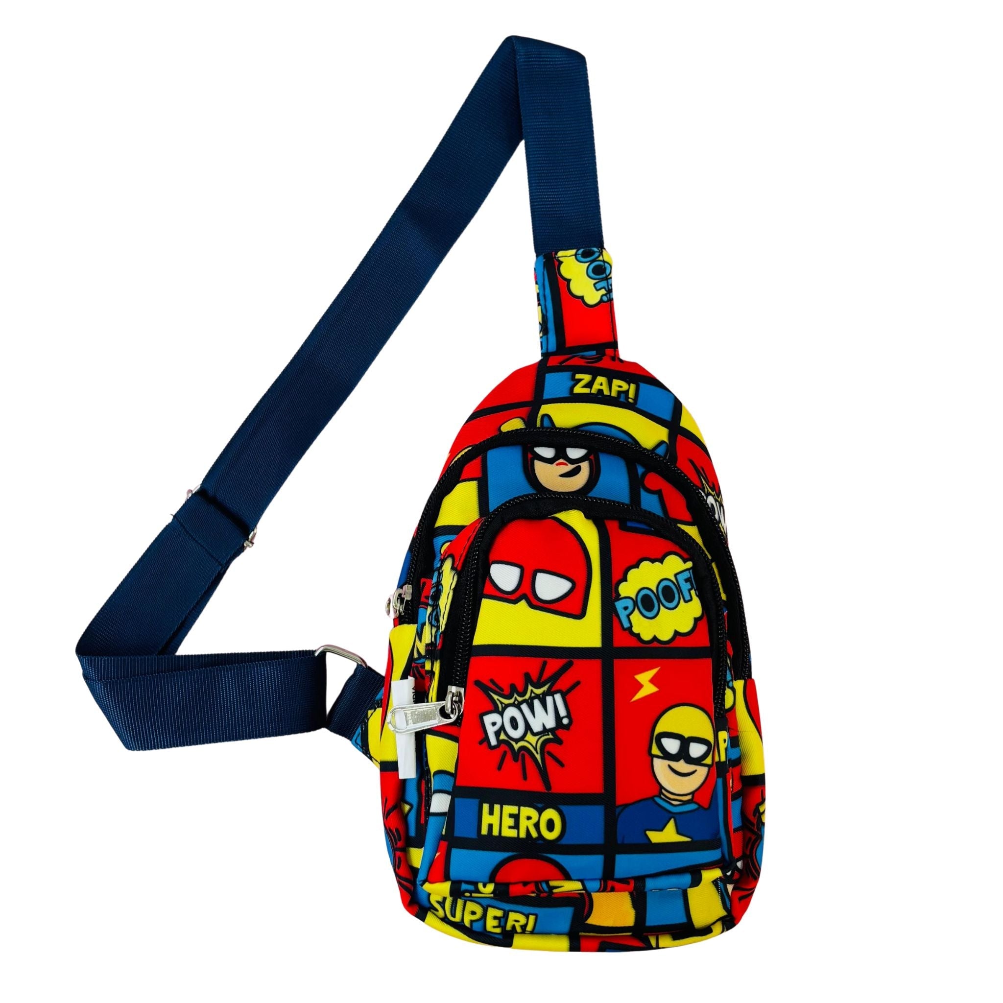 Cots and Cuddles Superhero Print Crossbody Bag for Kids - 1pcSuperheroCrossbodyBag