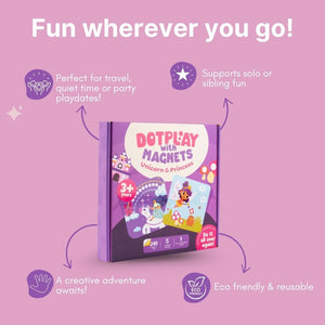 Cots and Cuddles Unicorn & Princess Theme Magnetic Dot Play Activity Game for Kids - CNCDotPlayMagnetUnicorn&Princess