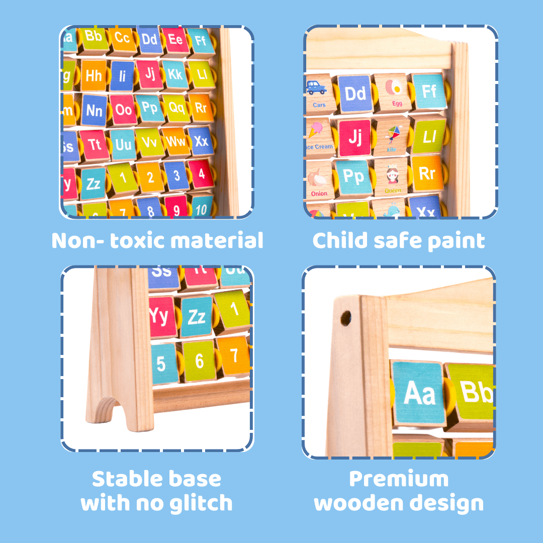 Cots and Cuddles Wooden Abacus Board for Kids - CNC Wooden Abacus