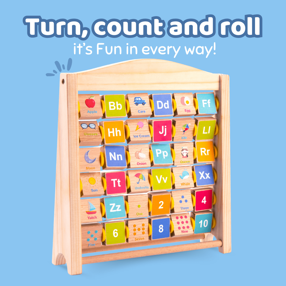 Cots and Cuddles Wooden Abacus Board for Kids - CNC Wooden Abacus