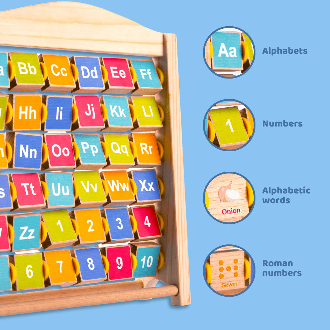 Cots and Cuddles Wooden Abacus Board for Kids - CNC Wooden Abacus