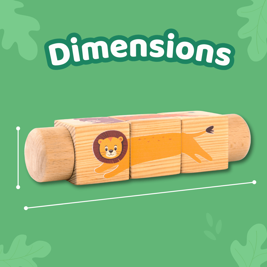 Cots and Cuddles Wooden Animal Rotate & Match Puzzle - CNC Wooden Rotate & Match Puzzle