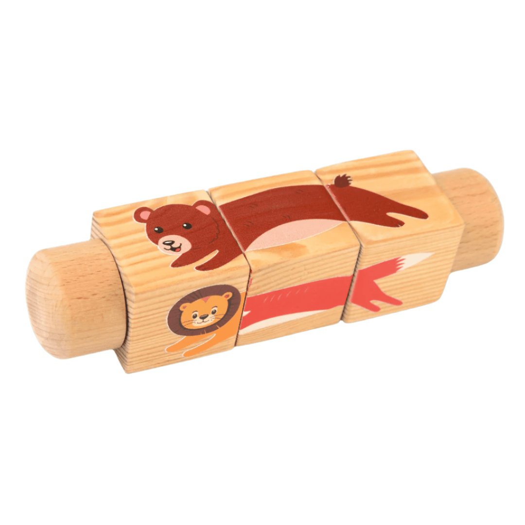 Cots and Cuddles Wooden Animal Rotate & Match Puzzle - CNC Wooden Rotate & Match Puzzle