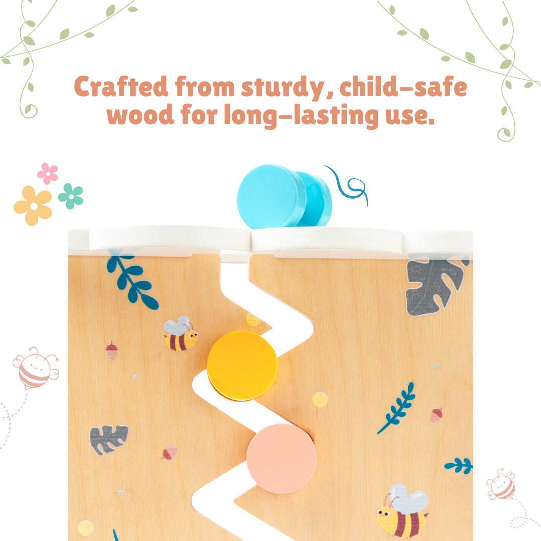 Cots and Cuddles Wooden Ball Tracker for Kids - CNC Wooden Ball Tracker