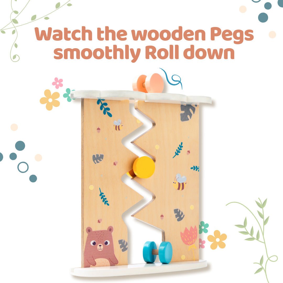Cots and Cuddles Wooden Ball Tracker for Kids - CNC Wooden Ball Tracker