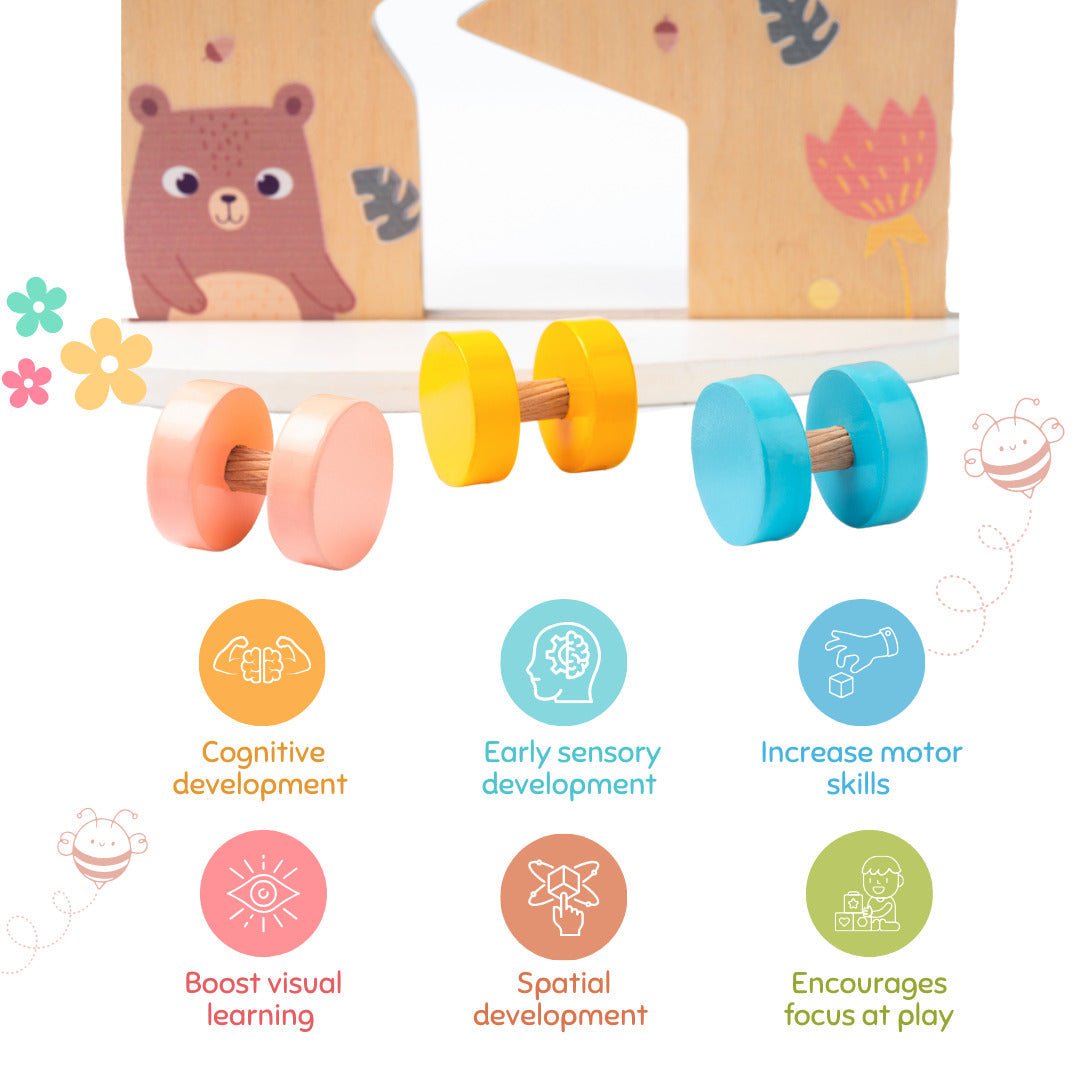 Cots and Cuddles Wooden Ball Tracker for Kids - CNC Wooden Ball Tracker